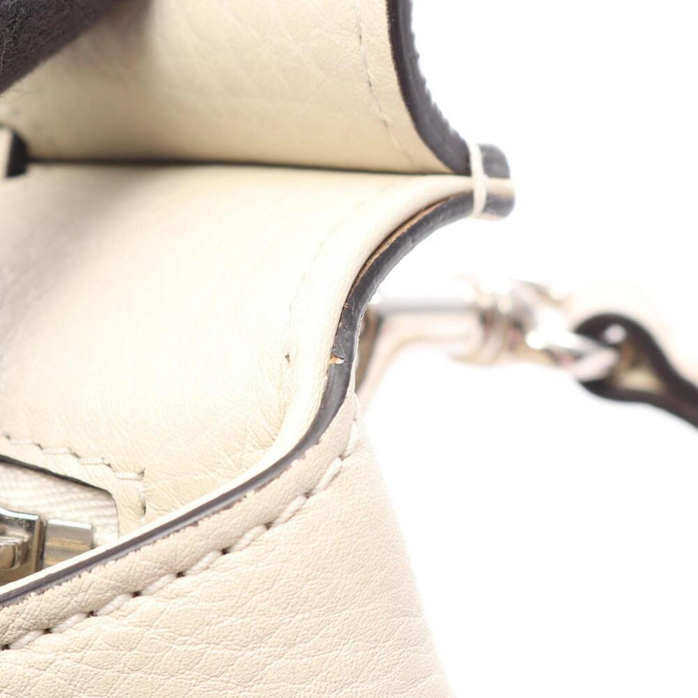 GUCCI White Leather Bamboo Bag - Picture 6 of 8